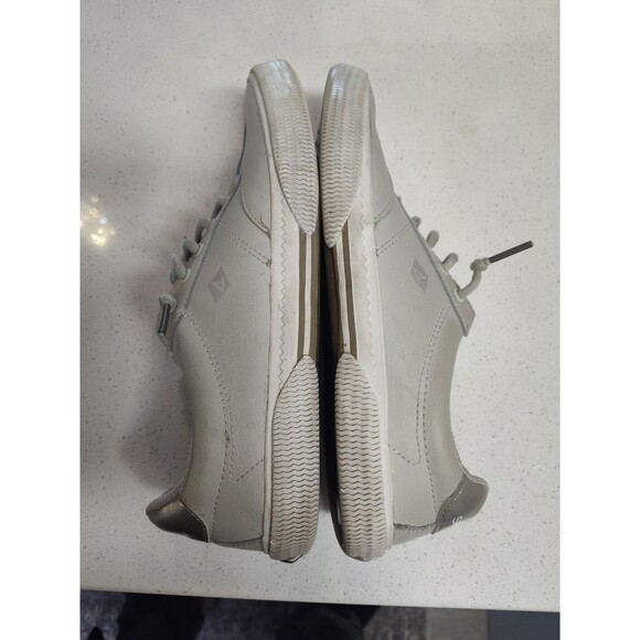 Sperry TopSider Women's light tan Rose Gold accent missing 1 insole Size 9.5 - Picture 5 of 6